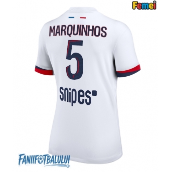Paris Saint-Germain Marquinhos #5 Tricou Fotbal Replică 2025-26 Femei Deplasare
